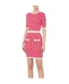 Elisabetta Franchi Maze Pattern Mini Dress In Pink