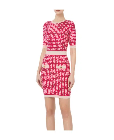 Elisabetta Franchi Maze Pattern Mini Dress In Multicolor