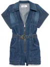 ELISABETTA FRANCHI ELISABETTA FRANCHI MC SHORT DENIM MONKEY WITH BELT DETAIL