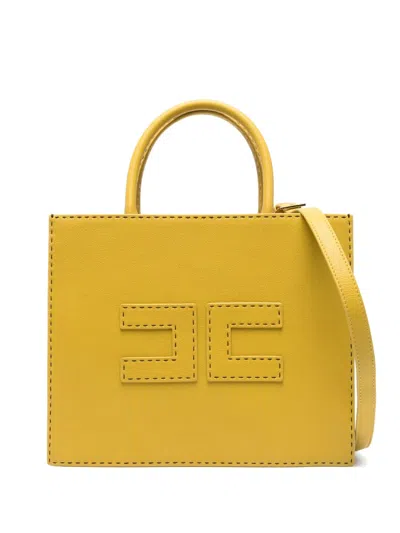 ELISABETTA FRANCHI MEDIUM CONTRAST-STITCHING TOTE BAG