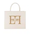 Elisabetta Franchi Logo Plaque Small Handbag In White