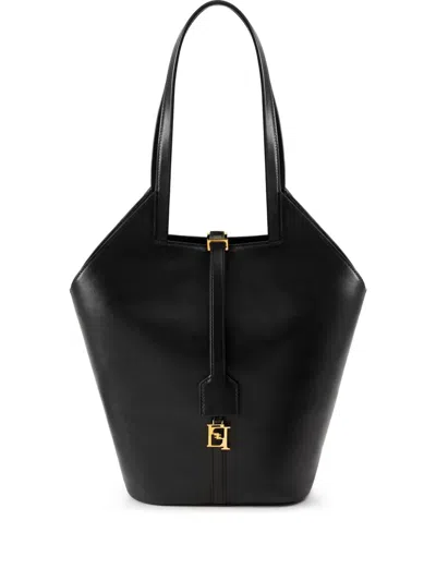 Elisabetta Franchi Large Everywhere Tote Bag In Black