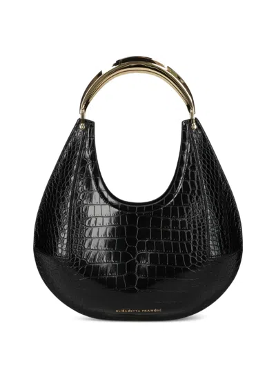 Elisabetta Franchi Medium Jewel-handle Tote Bag In Black