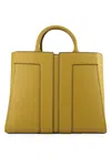 Elisabetta Franchi Medium Leather Effect Handbag In Curry