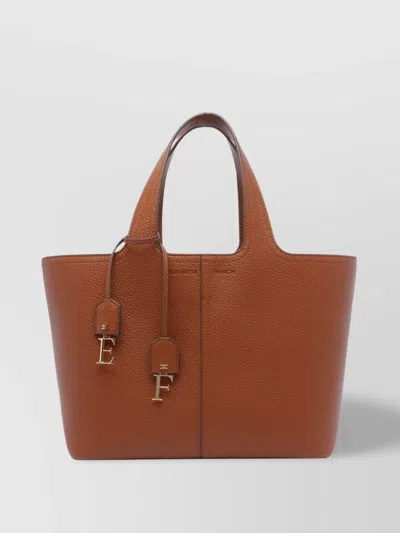 ELISABETTA FRANCHI MEDIUM LEATHER TOTE BAG