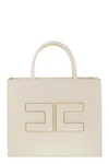 Elisabetta Franchi Logo-plaque Tote Bag In Butter
