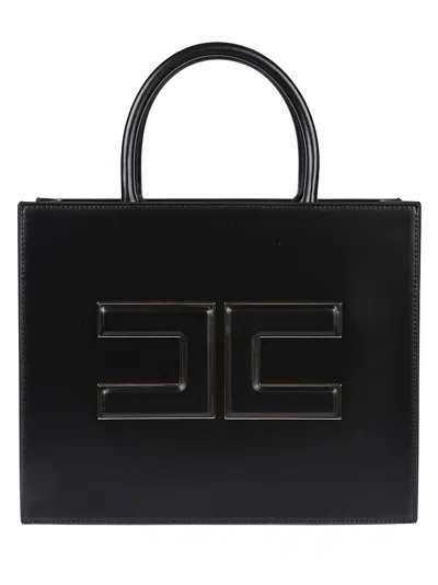 Elisabetta Franchi Medium Shopping Bag In Nero