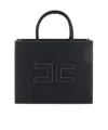 ELISABETTA FRANCHI MEDIUM CONTRAST-STITCHING TOTE BAG