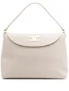 Elisabetta Franchi Medium Souple Shoulder Bag In Neutrals