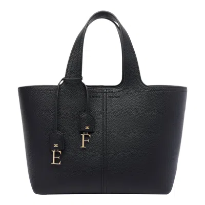 Elisabetta Franchi Medium Tote Bag In Black