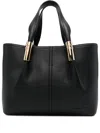 Elisabetta Franchi Medium Tote Bag With Logo Details In Black
