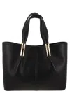 Elisabetta Franchi Medium Tote Bag With Logo Details In Black