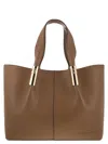 Elisabetta Franchi Medium Tote Bag With Logo Details In White
