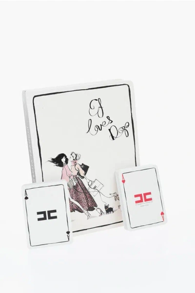 Elisabetta Franchi Megan Hess Logoed Playing Card Set In Neutral