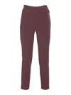 Elisabetta Franchi Tailored Brown Pants With High Waist And Polished Accents In Multi