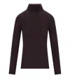 Elisabetta Franchi Monogram Jacquard Turtleneck Sweater In Merlot Shade In Burgundy