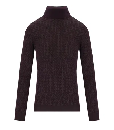 ELISABETTA FRANCHI ELISABETTA FRANCHI MERLOT TURTLENECK SWEATER