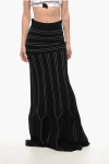 Elisabetta Franchi Mermaid Design Knitted Skirt In Black