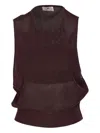 Elisabetta Franchi Tank Top In Brown