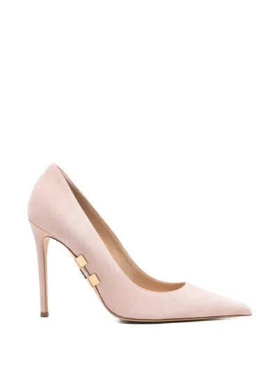 Elisabetta Franchi Metal-logo Pumps In Pink