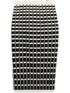 Elisabetta Franchi Micro-ruffles Midi Skirt In Black