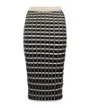 Elisabetta Franchi Micro-ruffles Midi Skirt In Black