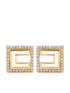 ELISABETTA FRANCHI MICRO-SQUARE RHINESTONE EARRINGS