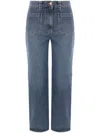 Elisabetta Franchi Mid-rise Cropped Jeans In Blue