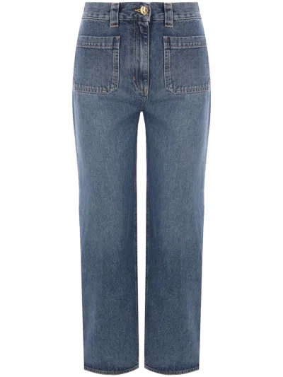 ELISABETTA FRANCHI ELISABETTA FRANCHI MID-RISE CROPPED JEANS