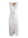 Elisabetta Franchi Womens Dress With Belt In White