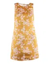 Elisabetta Franchi Floral Printed Sleeveless Dress In Yellow