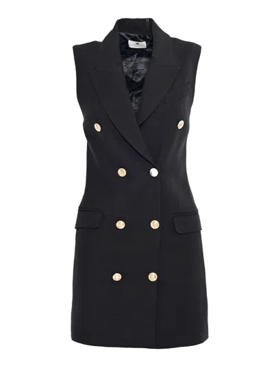 Elisabetta Franchi Midi Dress In Black