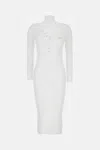 Elisabetta Franchi Midi Dress In White