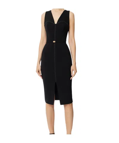 Elisabetta Franchi Midi Dress In Black