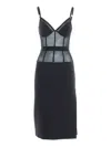 Elisabetta Franchi Midi Dress In Black