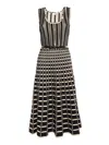 Elisabetta Franchi Organza Midi Dress In Black