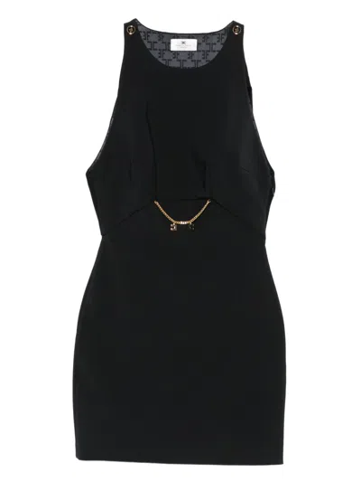 Elisabetta Franchi Midi Dress In Black