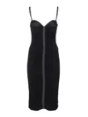 Elisabetta Franchi Fitted Evening Dress With Ruched Detailing In Black