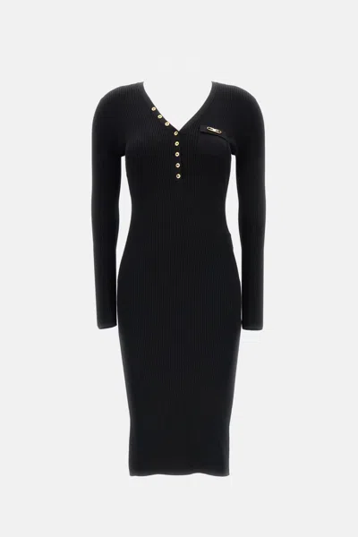 Elisabetta Franchi Midi Dress In Black