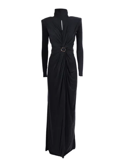 Elisabetta Franchi Midi Dress In Black