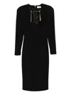 Elisabetta Franchi Midi Dress In Black