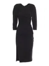 Elisabetta Franchi Side-zip Jersey Midi Dress In Black