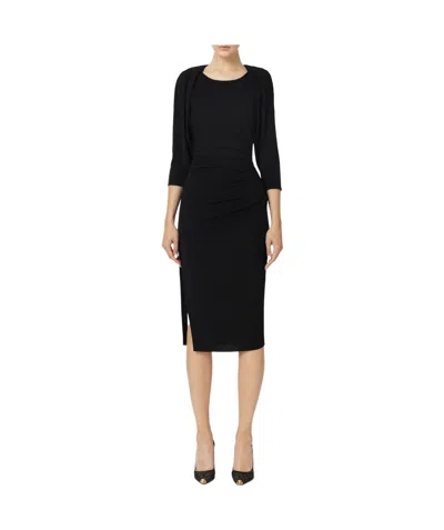 Elisabetta Franchi Midi Dress In Black