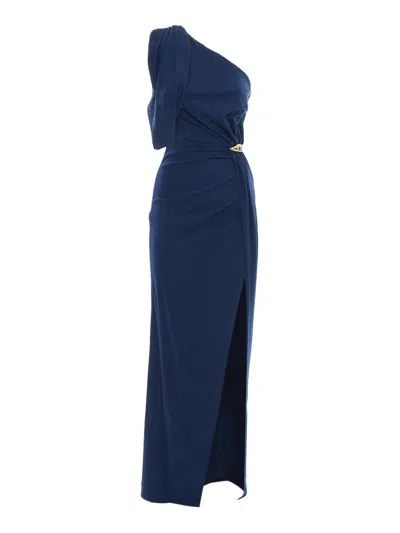 Elisabetta Franchi Midi Dress In Blue