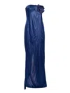Elisabetta Franchi Midi Dress In Blue