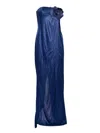 Elisabetta Franchi Midi Dress In Blue