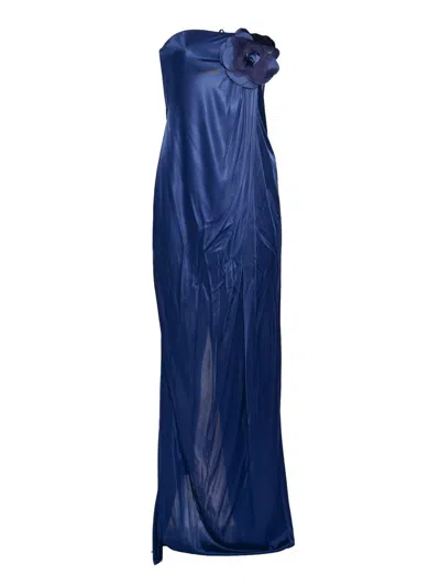 Elisabetta Franchi Midi Dress In Blue