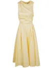 Elisabetta Franchi Midi Dress Oversize In Lemonade