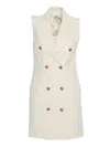 Elisabetta Franchi Midi Dress In White