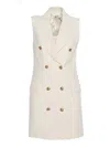 Elisabetta Franchi Midi Dress In White